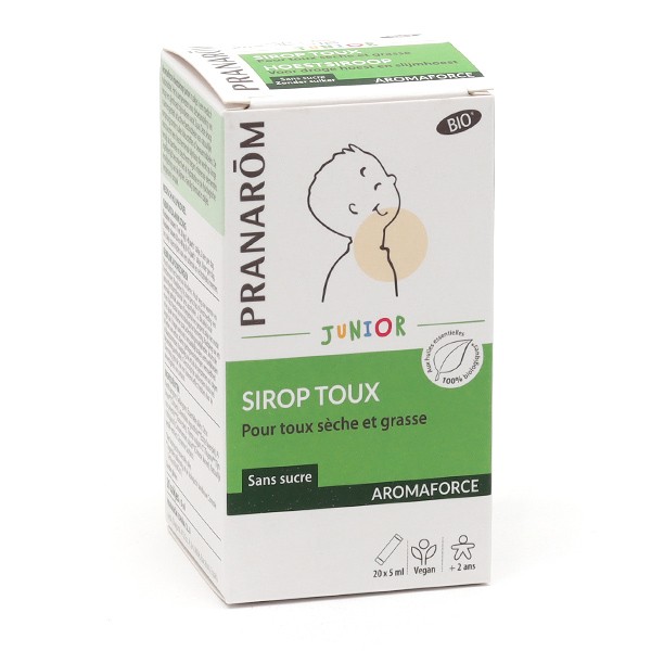 Pranarom Aromaforce Sirop pour la toux Junior Bio sticks