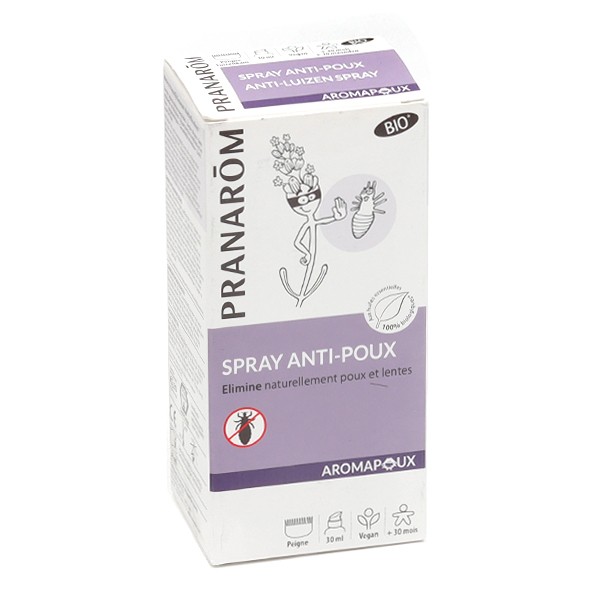 Pranarom Aromapoux spray anti-poux Bio + peigne