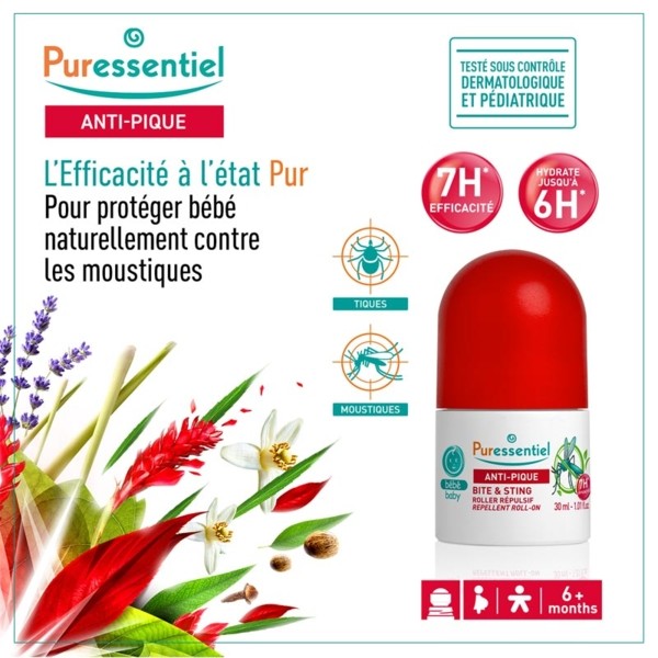 Puressentiel Anti Pique roller répulsif moustique bébé
