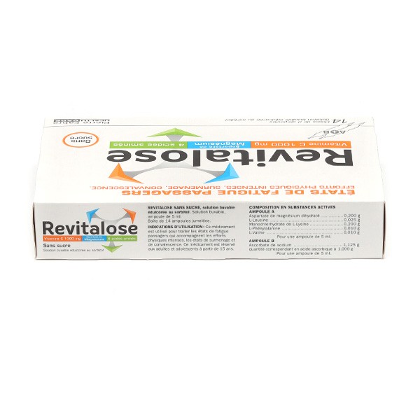 Revitalose ampoules Médicament contre la fatigue sans ordonnance