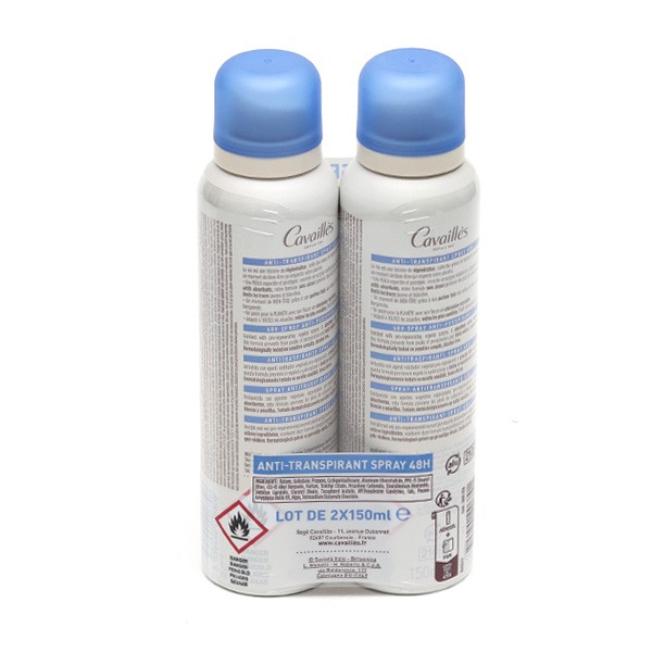 Rogé Cavailles Déo Dermato Anti-odeur Spray 48H - 2x150ml