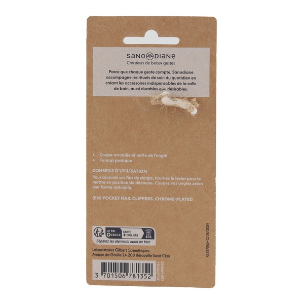 Sanodiane Coupe ongles de poche avec chainette