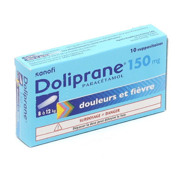 Doliprane suppositoire bébé 150 mg