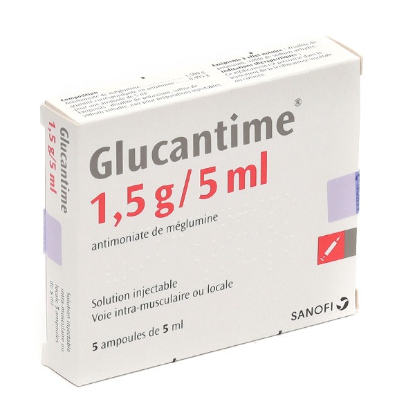 Glucantime 1,5 g/5 ml solution injectable ampoules