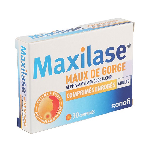 Maxilase comprimé Mal de gorge
