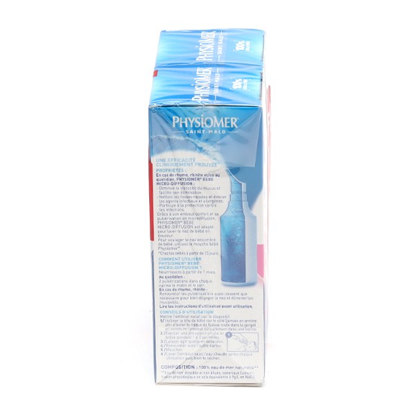 PHYSIOMER Spray Nasal Bébé Micro-diffusion (Lot 2x115 ml) Nez