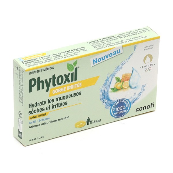 Phytoxil pastilles Gorge irritée citron et miel - Sans sucres