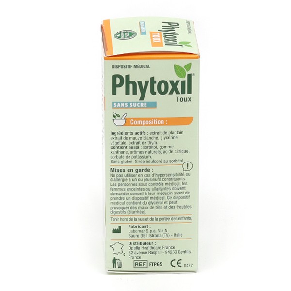 Sirop contre la toux Phytoxil sans sucre - A base de plantes