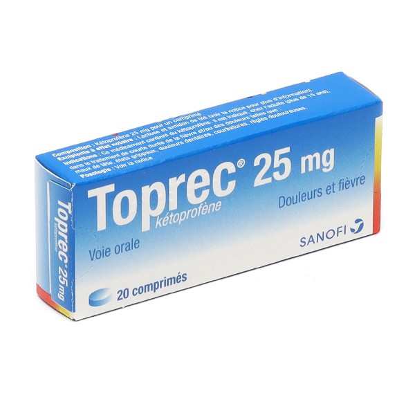 Toprec 25 mg comprimé kétoprofène