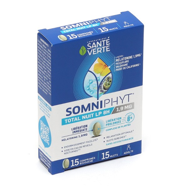 Santé Verte Somniphyt Total Nuit LP 8H 1,9 mg comprimés