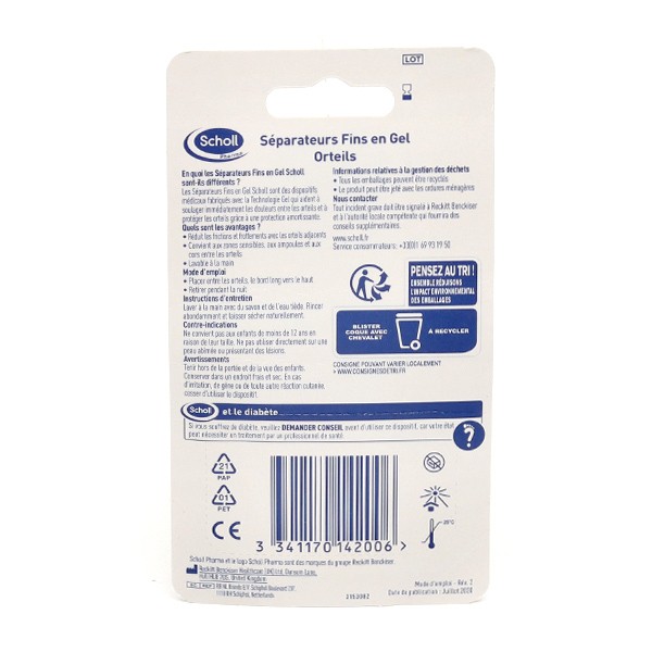 Scholl séparateur orteils Fin