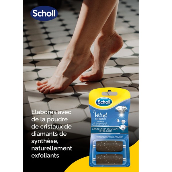 Râpe électrique pour les pieds velvet smooth extra exfoliante, Scholl