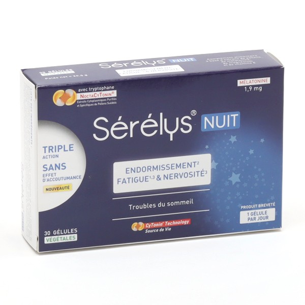 Sérélys nuit mélatonine 1.9 mg gélules