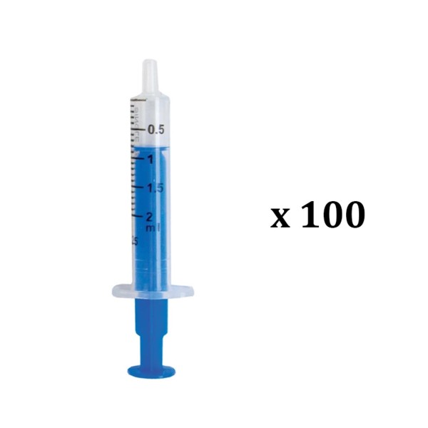 Boîte de 100 seringues avec aiguille stériles 2,5 ml
