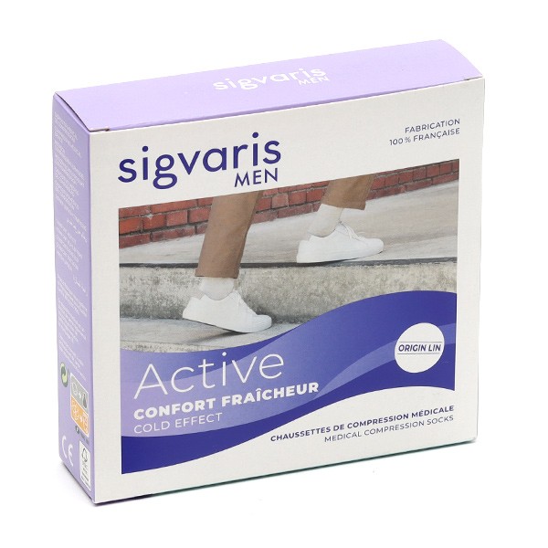 Sigvaris Active Confort Fraîcheur Chaussettes de Contention Homme Classe 2