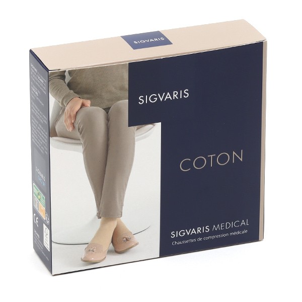 Sigvaris Coton Chaussettes de Contention Femme Classe 2