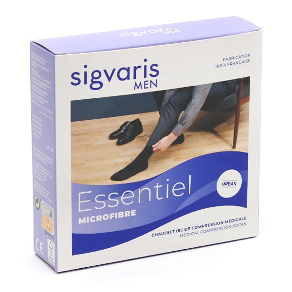 Sigvaris Essentiel Microfibre Chaussettes de Contention Homme Classe 2