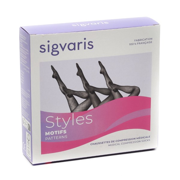 Sigvaris Styles Motifs Chaussettes de contention fantaisie femme classe 2