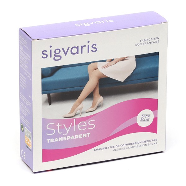 Sigvaris Styles Transparent Chaussettes de Contention Femme Classe 2
