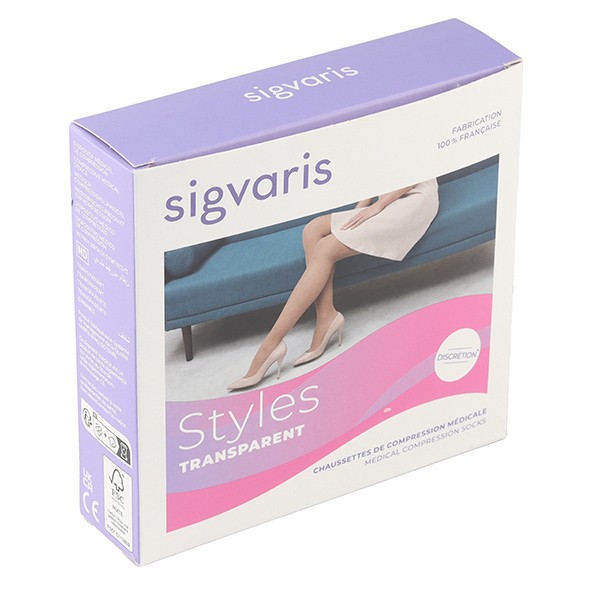 Sigvaris Styles Transparent Chaussettes de Contention Femme Classe 2