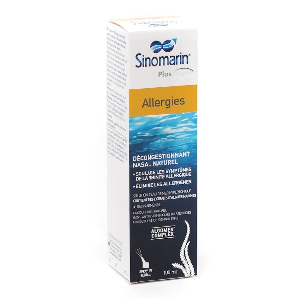 Sinomarin Plus Algae Allergies spray nasal 100ml Rhinite allergique