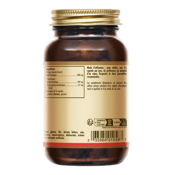 Solgar Huile d'onagre 1300 mg capsules