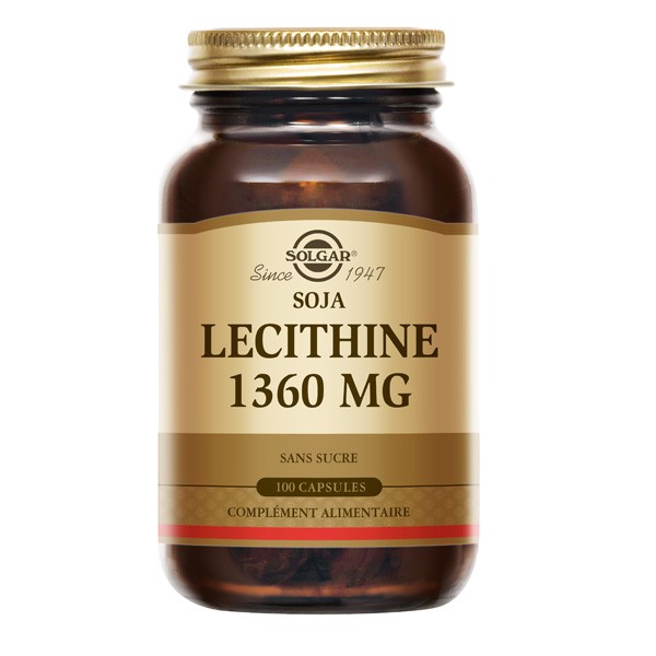 Solgar Lecithine soja (non blanchie) 1360 mg en capsules