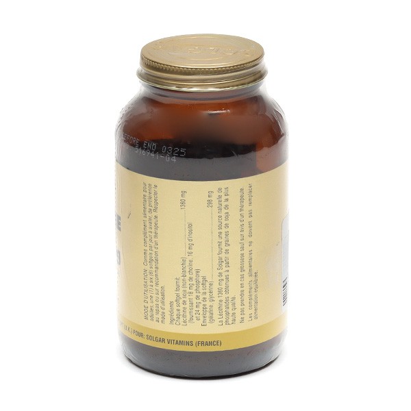 Solgar Lecithine soja (non blanchie) 1360 mg en capsules