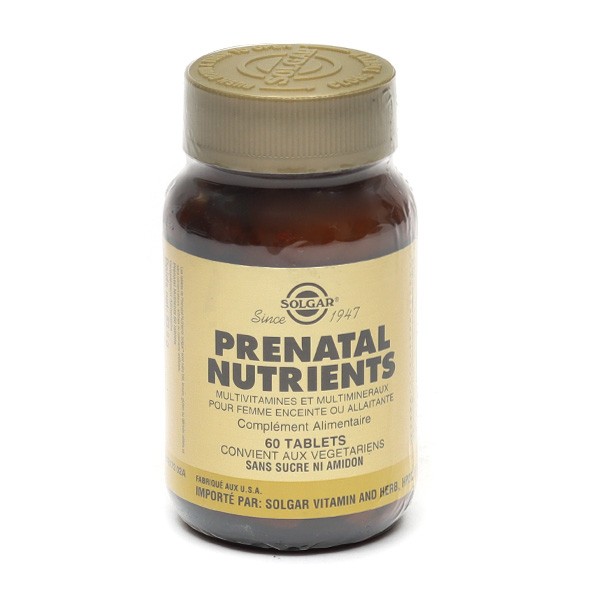 Solgar Prenatal Nutrients comprimés - Vitamines grossesse et allaitement
