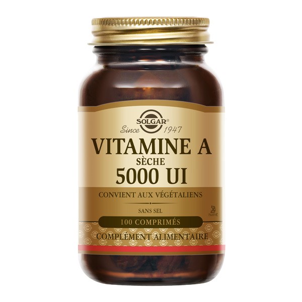 Solgar vitamine A sèche 5000 UI comprimés