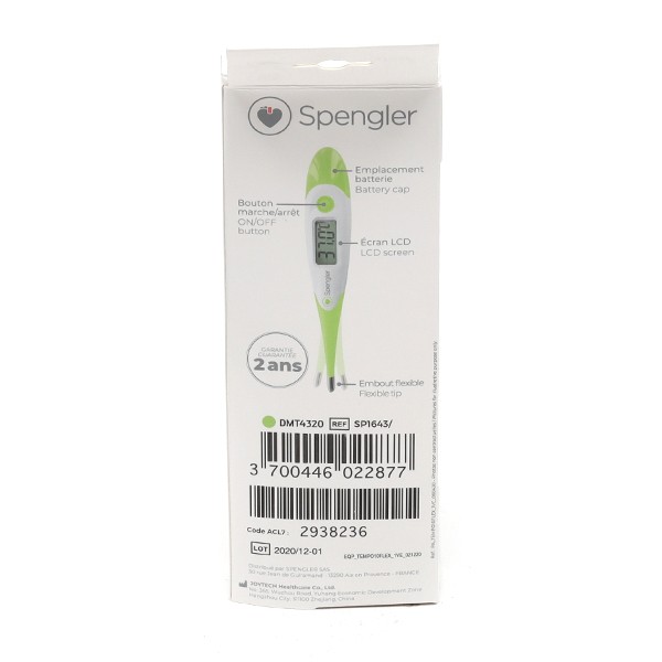 Thermomètre digital flexible Tempo 10 Flex Spengler Vert à 6,00 €