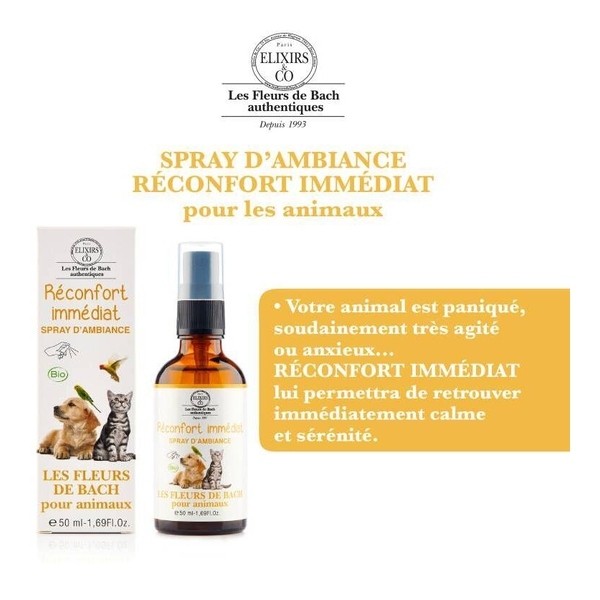 Elixirs and Co Fleurs de Bach Animaux Spray Réconfort immédiat