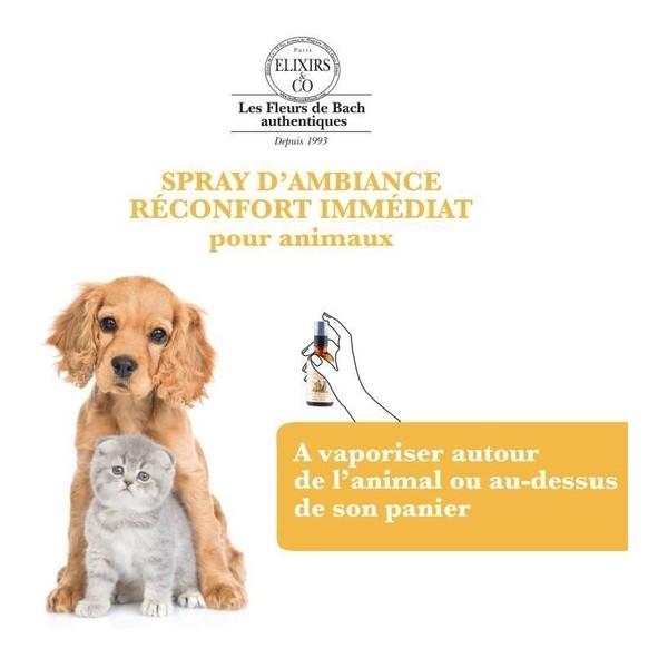 Elixirs and Co Fleurs de Bach Animaux Spray Réconfort immédiat
