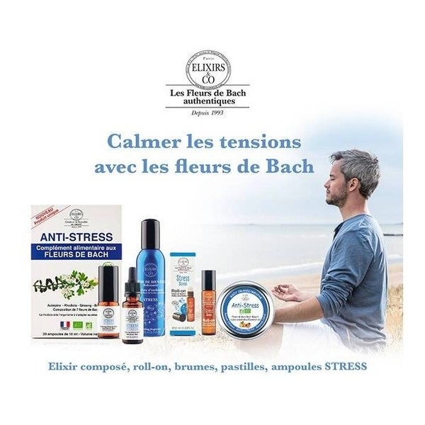 Elixirs and Co Fleurs de Bach Stress gouttes Bio