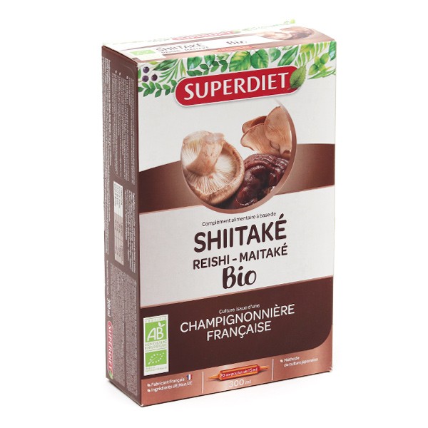 Super Diet Shiitaké Reishi Maitaké Bio ampoules