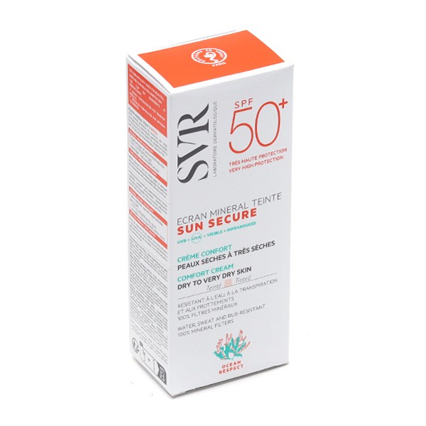 SVR Sun Secure Ecran minéral teinté Crème confort SPF 50+