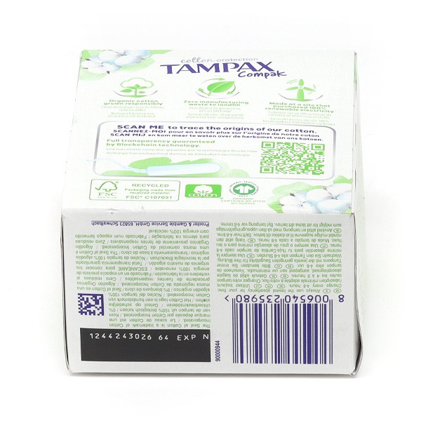 Tampax Cotton Bio Protection Super tampons