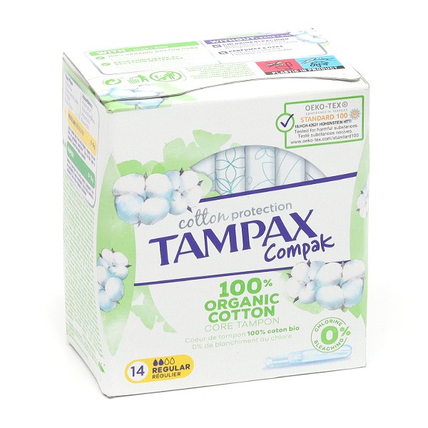 Tampax Compak Cotton Protection tampons réguliers Bio
