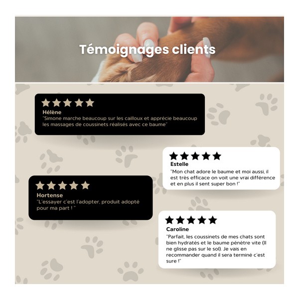 Bella Bestia Baume pour coussinets chien chat