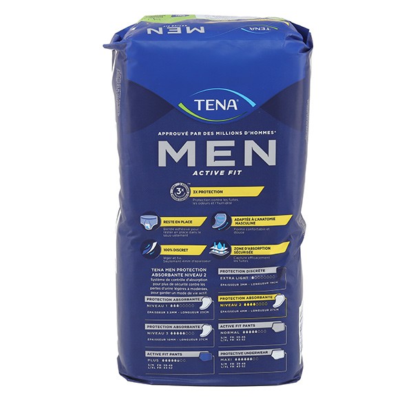 Protection Contre Fuites Urinaires Masculines Légères Tena Men Extra Light X14 Tena 34976