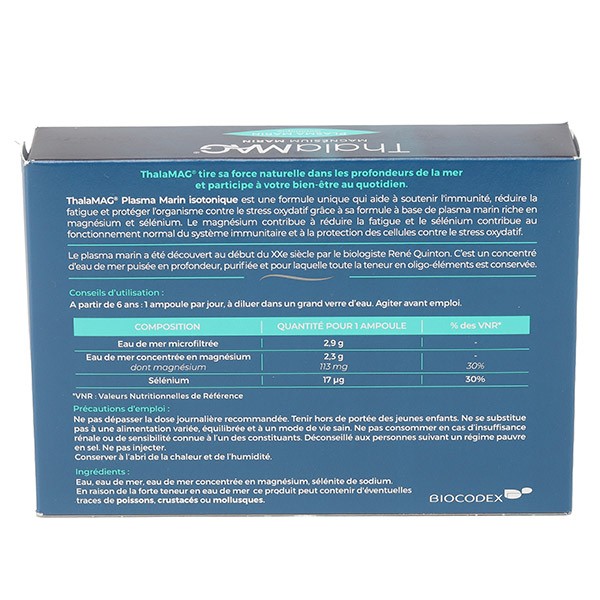 Thalamag Magnésium marin ampoules