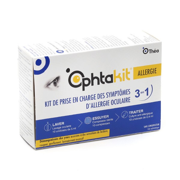 Ophtakit Allergie kit de prise en charge des symptômes 3 en 1