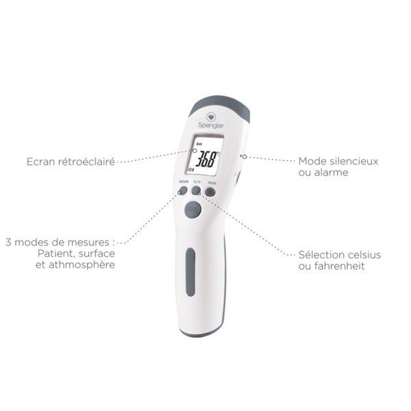 Thermomètre sans contact infrarouge Tempo Easy Spengler