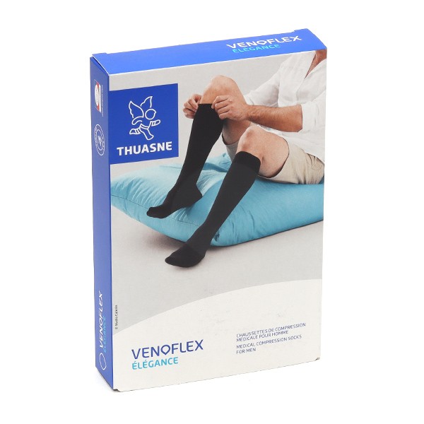Venoflex Elégance Chaussettes de contention pieds longs Homme classe 2