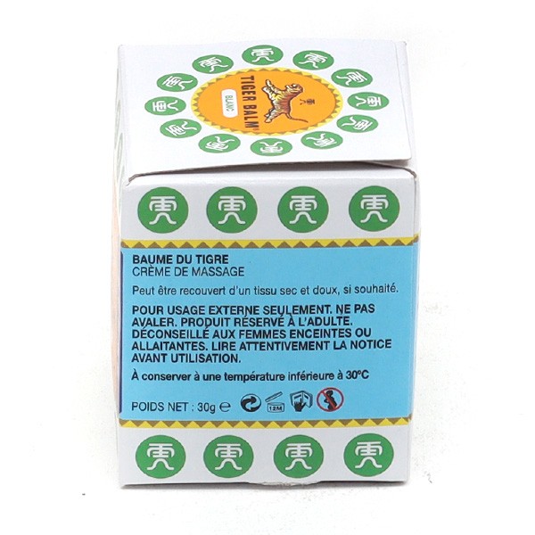 Baume du tigre blanc Tiger Balm Migraine Rhume Bronchite