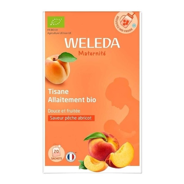 Weleda tisane allaitement bio pêche abricot sachets