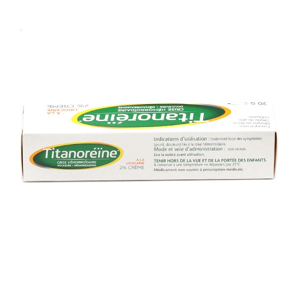 Titanoréïne lidocaine crème pour les hémorroides - Crise hémorroïdaire