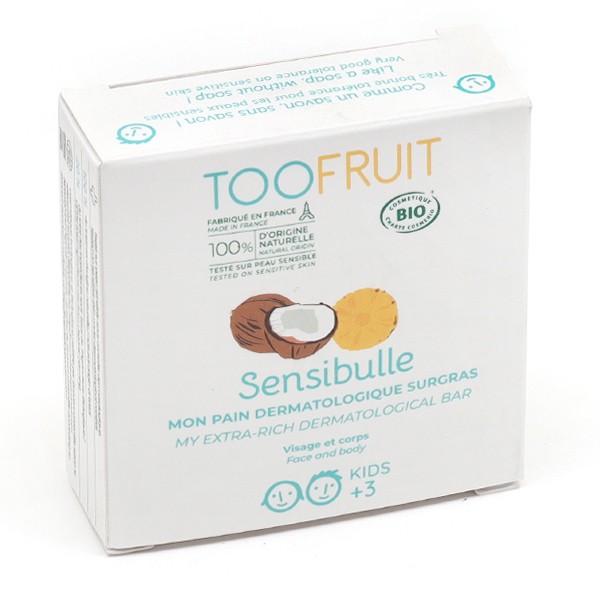 Toofruit Sensibulle pain dermatologique Ananas-coco Bio