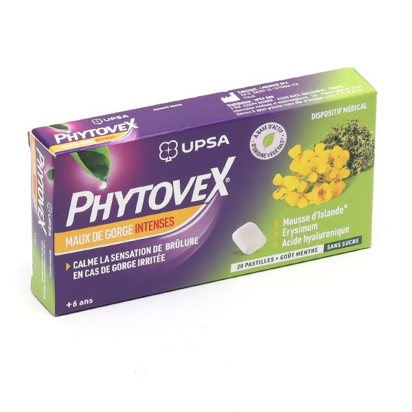 UPSA Phytovex Maux de gorge intenses pastilles