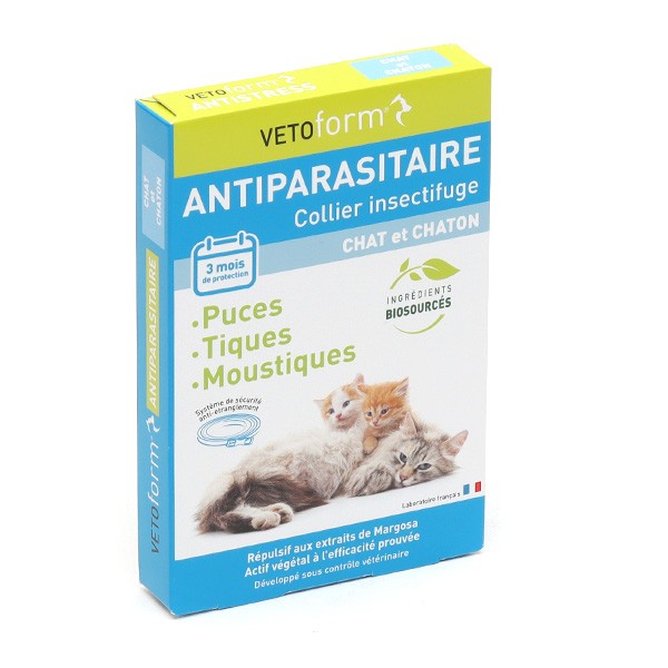 Vetoform Antiparasitaire Collier insectifuge Chat et Chaton